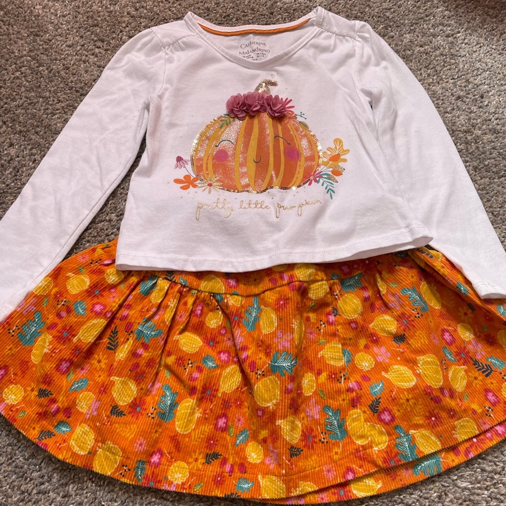 Girls 2-piece fall skirt outfit